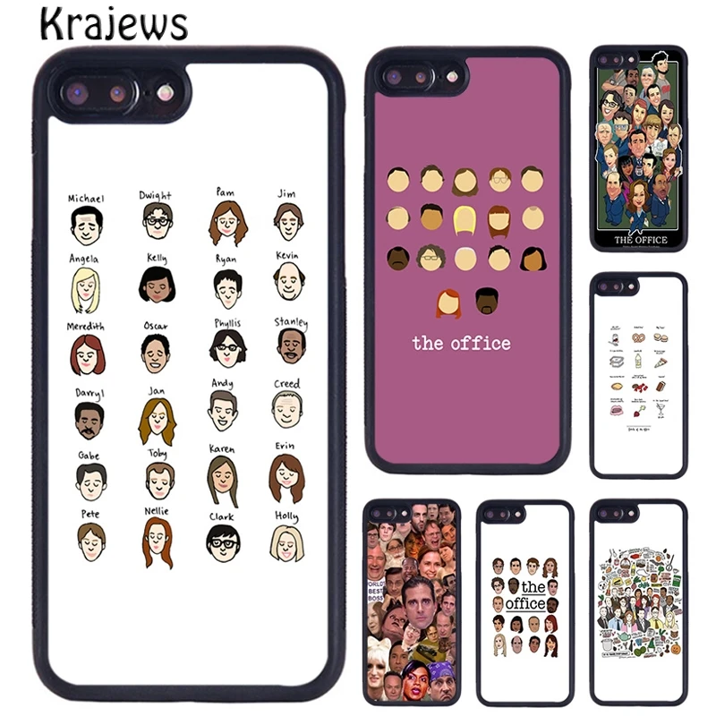 Krajews The Office Crew Collection Phone Case Cover For iPhone 16 15 14 plus X XS XR 11 12 13 pro max coque