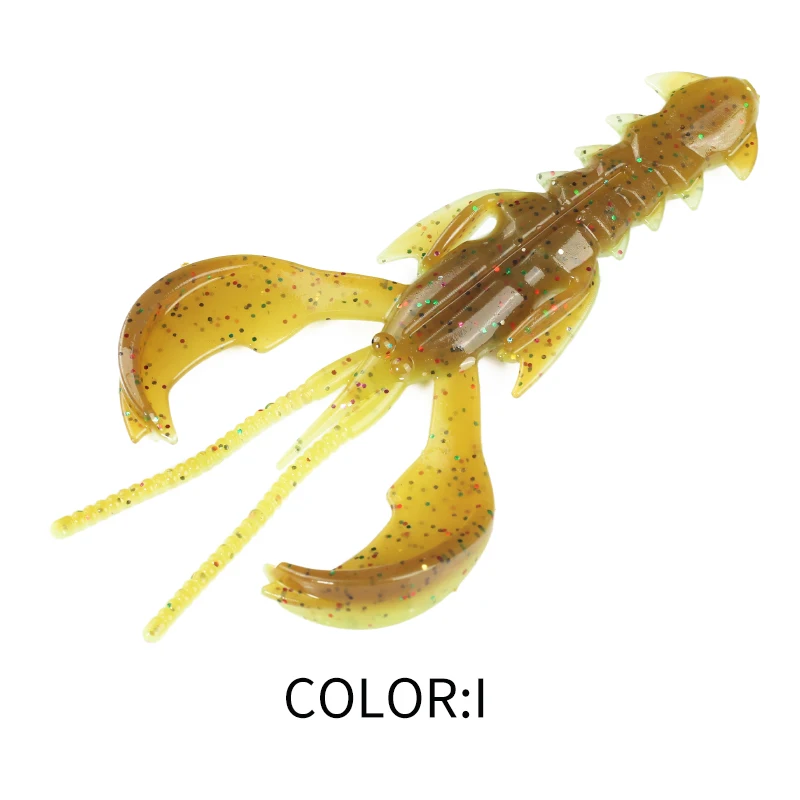 Supercontinent CRAZY flink Gesamtlänge 8 cm/4,2 cm Hummer-Weichköder Angelköder Attraktiver Garnelengeruch-Salz-Wobbler