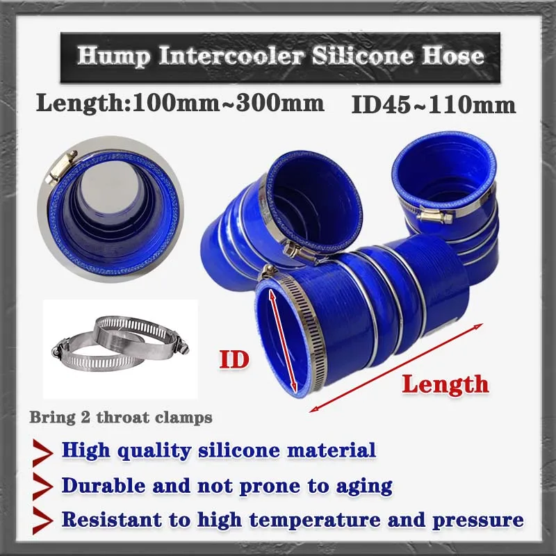 Intercooler Silicone Hose Cooler Camel Hump Steel Ring Silicone Tube Intake Hose Turbocharger Connection Pipe