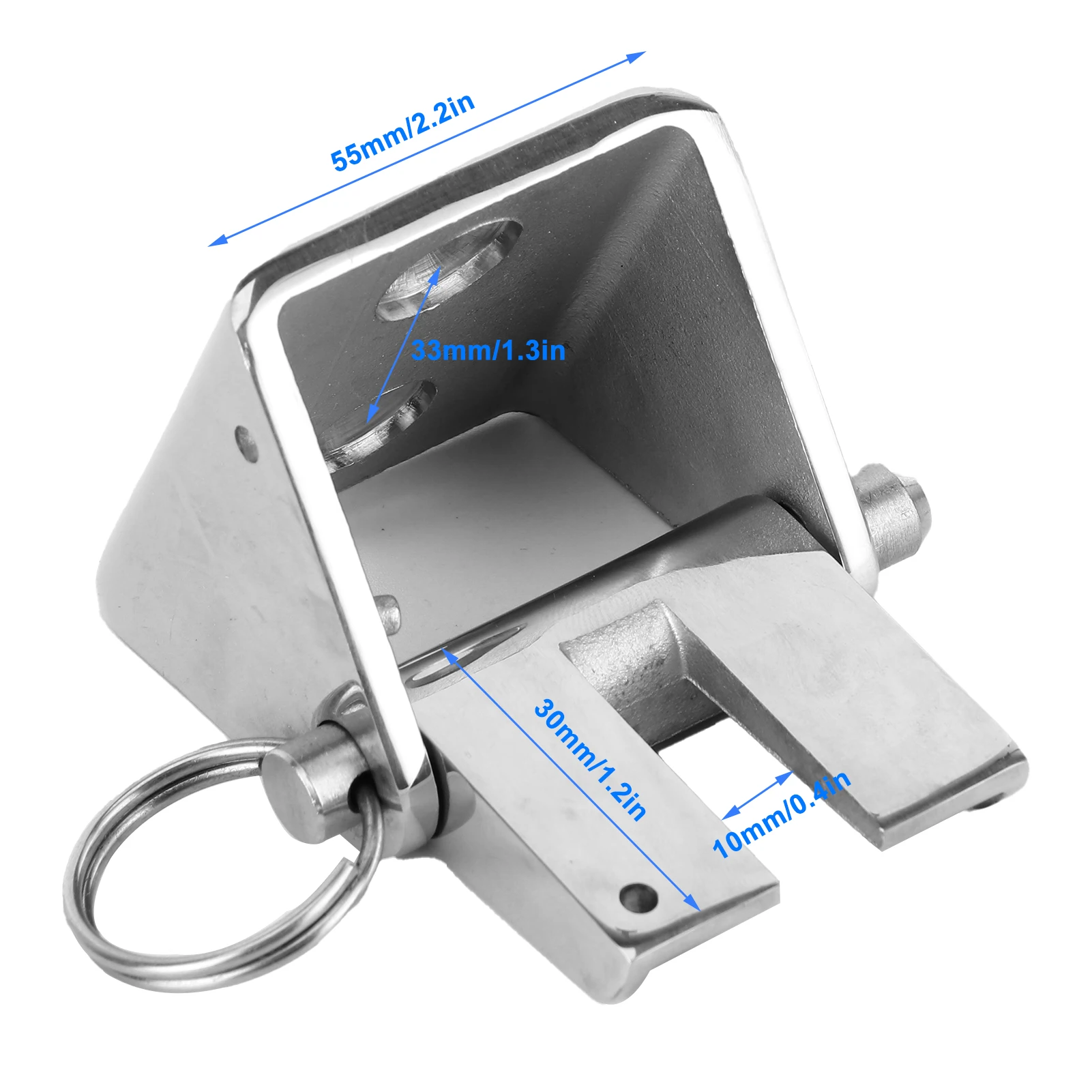 

Якольный стопор для цепи, серебряный практичный стопорный замок из морской стали для 5/16 дюймов (8 мм), стопор для цепи, стопор для цепи из нержавеющей стали