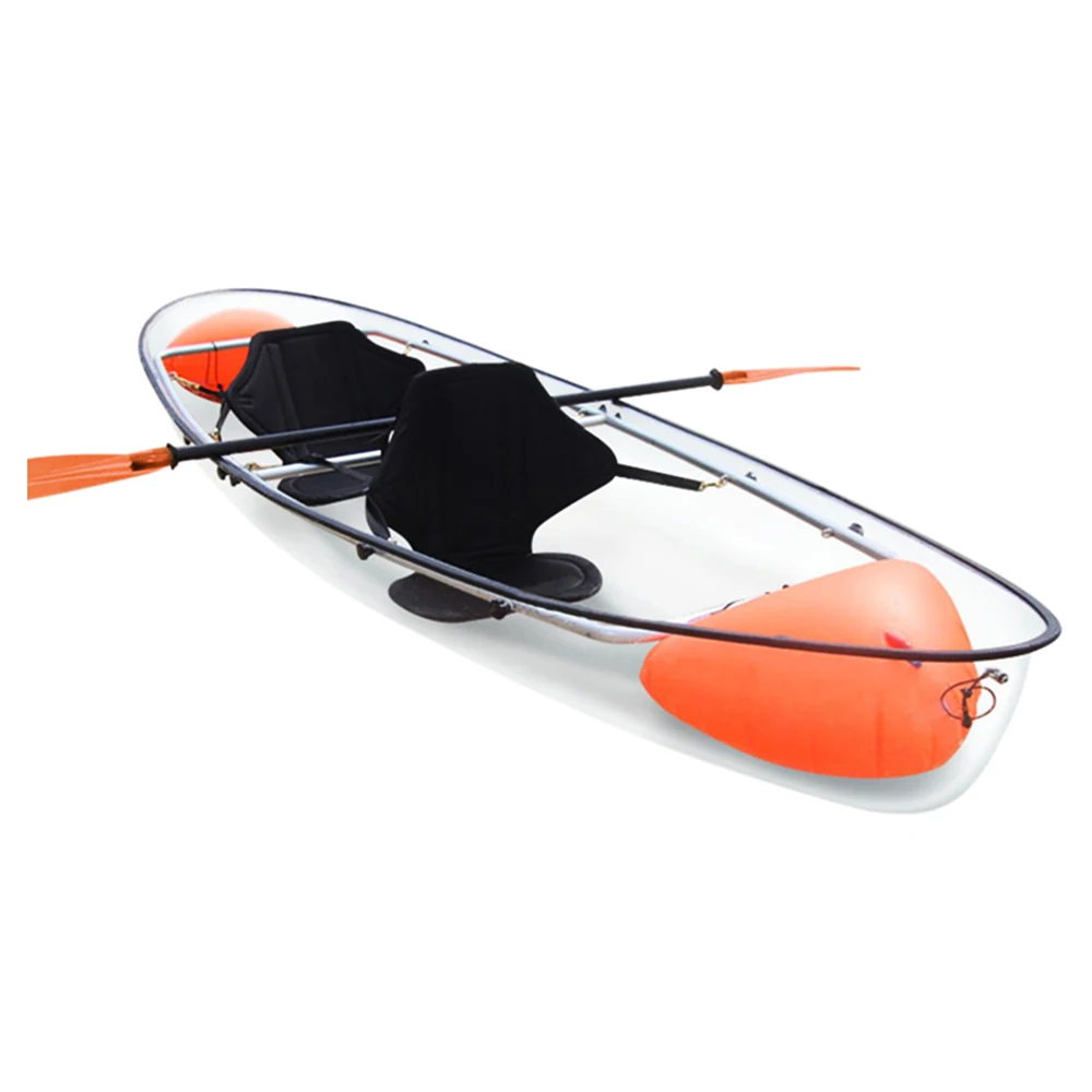 

2-Person Transparent Bottom Kayak, Sit-On-Top Clear Canoe