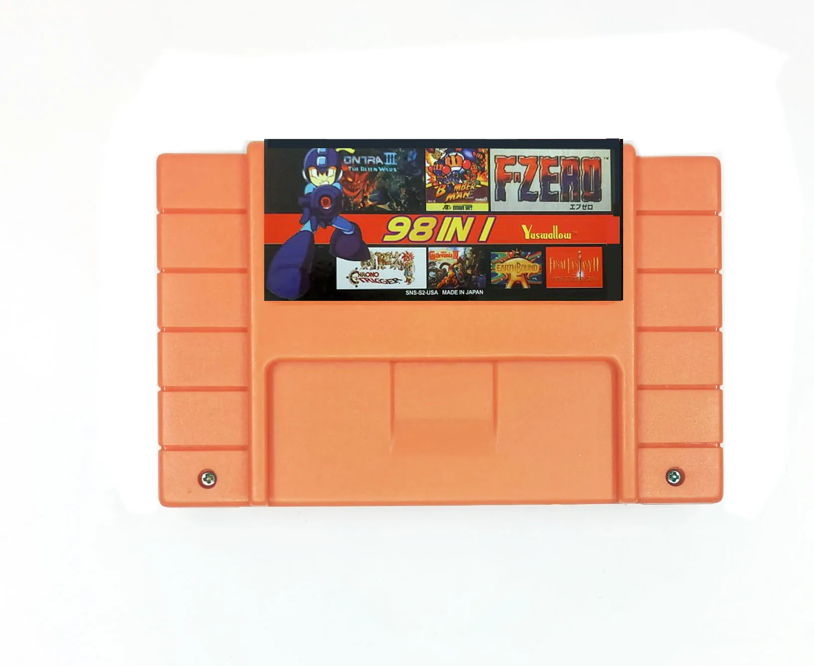 Schede di memoria yushallow per macchine per videogiochi Super 98 in 1 versione usa con gioco Captain Commando Contra III Megaman X 7