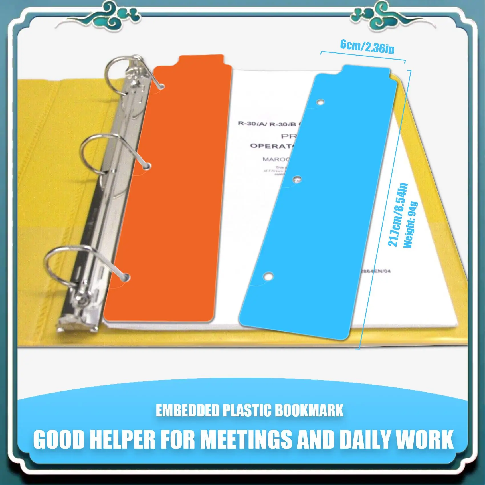

Простая в использовании пластиковая закладка, 20 шт., мини-разделители для переплета, защелкивающаяся закладка для планировщика, многоцветная пластиковая закладка