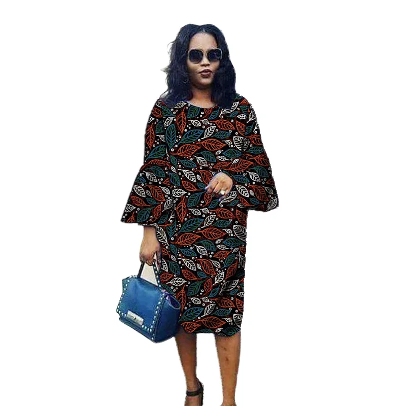 

Свободный фасон, африканская мода, женская одежда Анкары, платья с красочным принтом, рукава-бабочки, наряды для свадьбы/вечерние