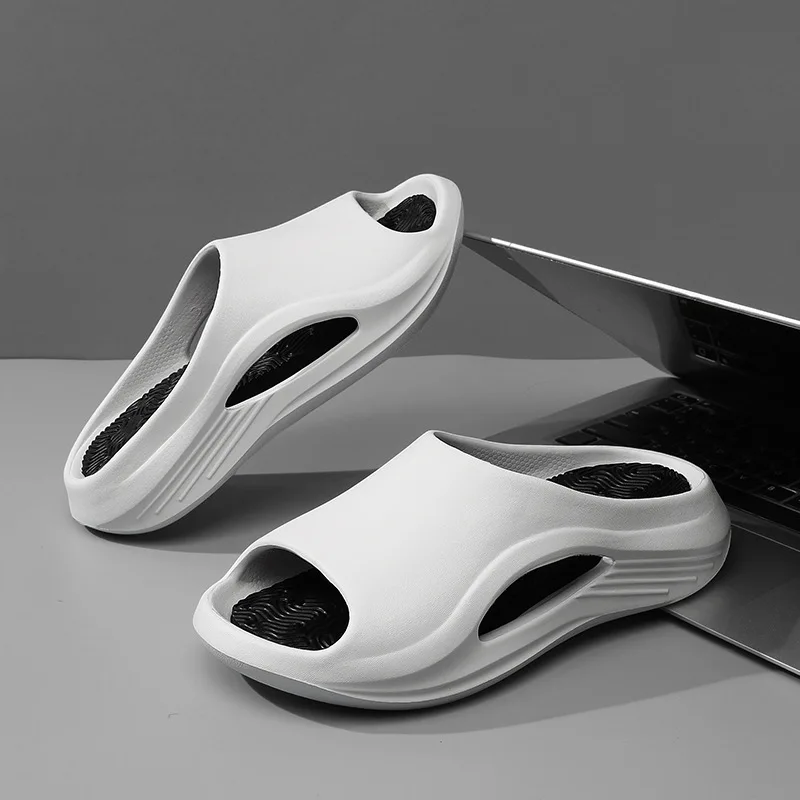 Custom.-Border Exclusive Sports Outdoor Slippers Men, Non-Slip, Odor-, Thick-Soled, Cushioning Feel,