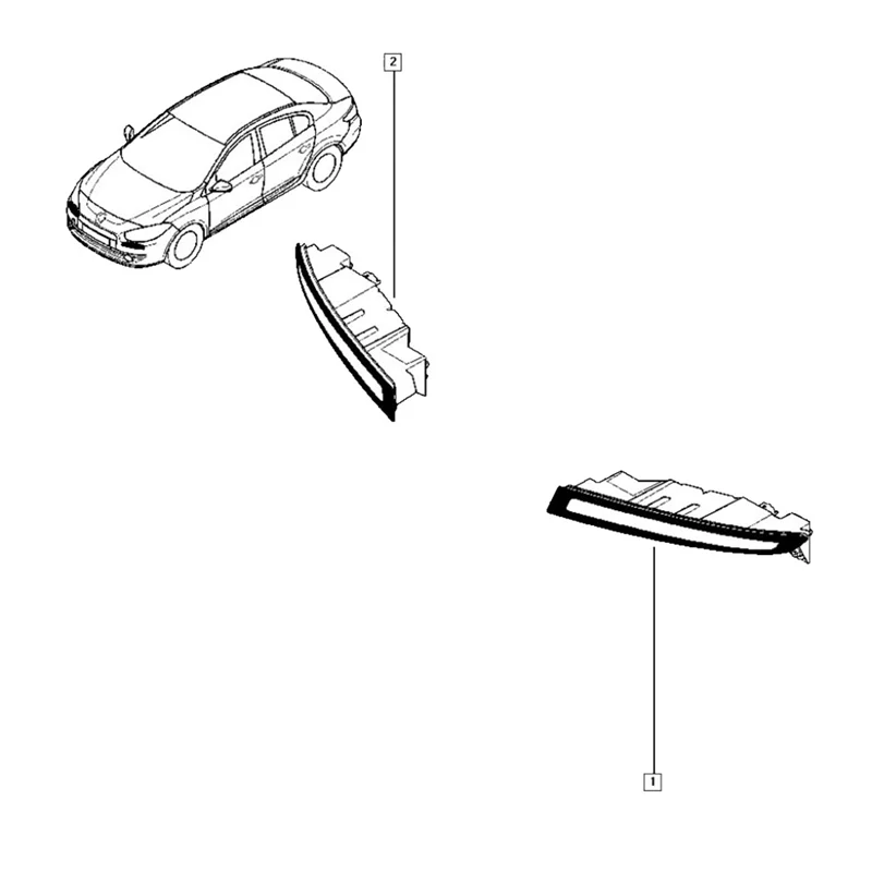 

A28K-Left Front Fog Lamps Daytime Running Light 266005986R for Renault Fluence Models 2014+ Car LED Fog Light Driver