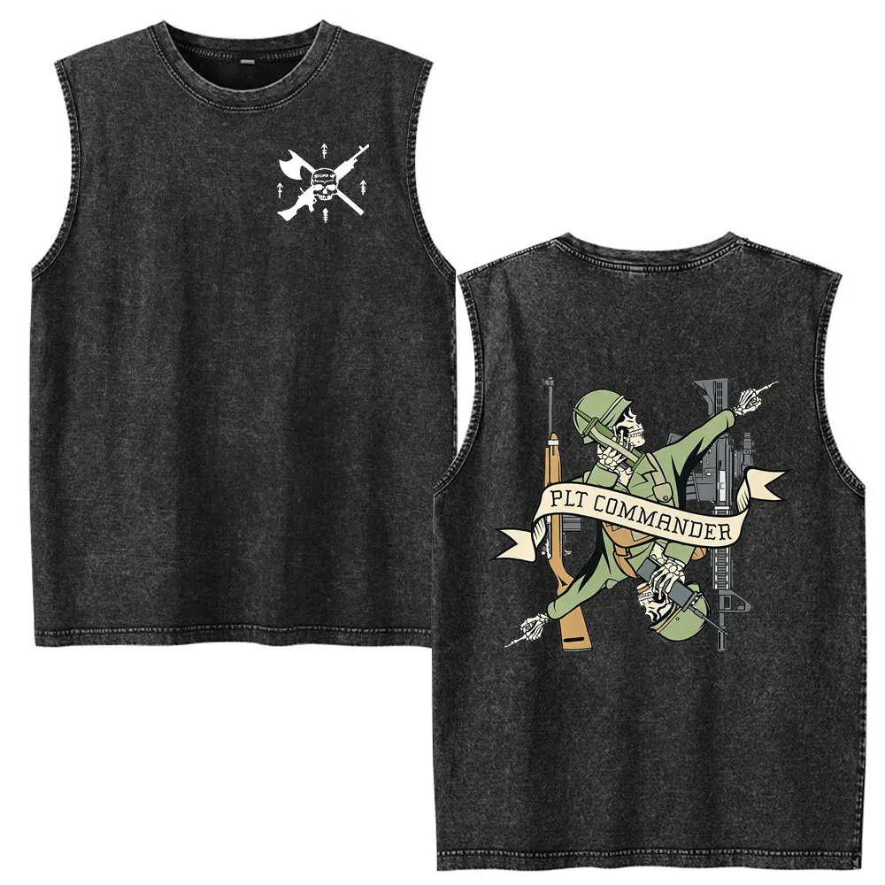 Forward Observations Group Skeleton Vintage Washed Vest T-Shirt Herren Damen Kleidung Lose ärmellose Tanktops T-Shirt Streetwear – Detail 3