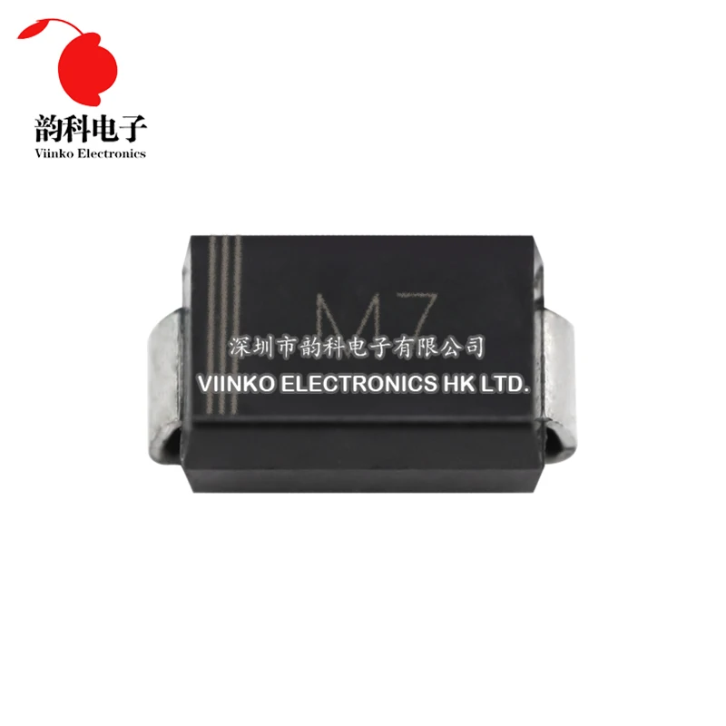 100PCS DIODE M7 1N4007 SMD 1A 1000V IN4007 Rectifier Diode