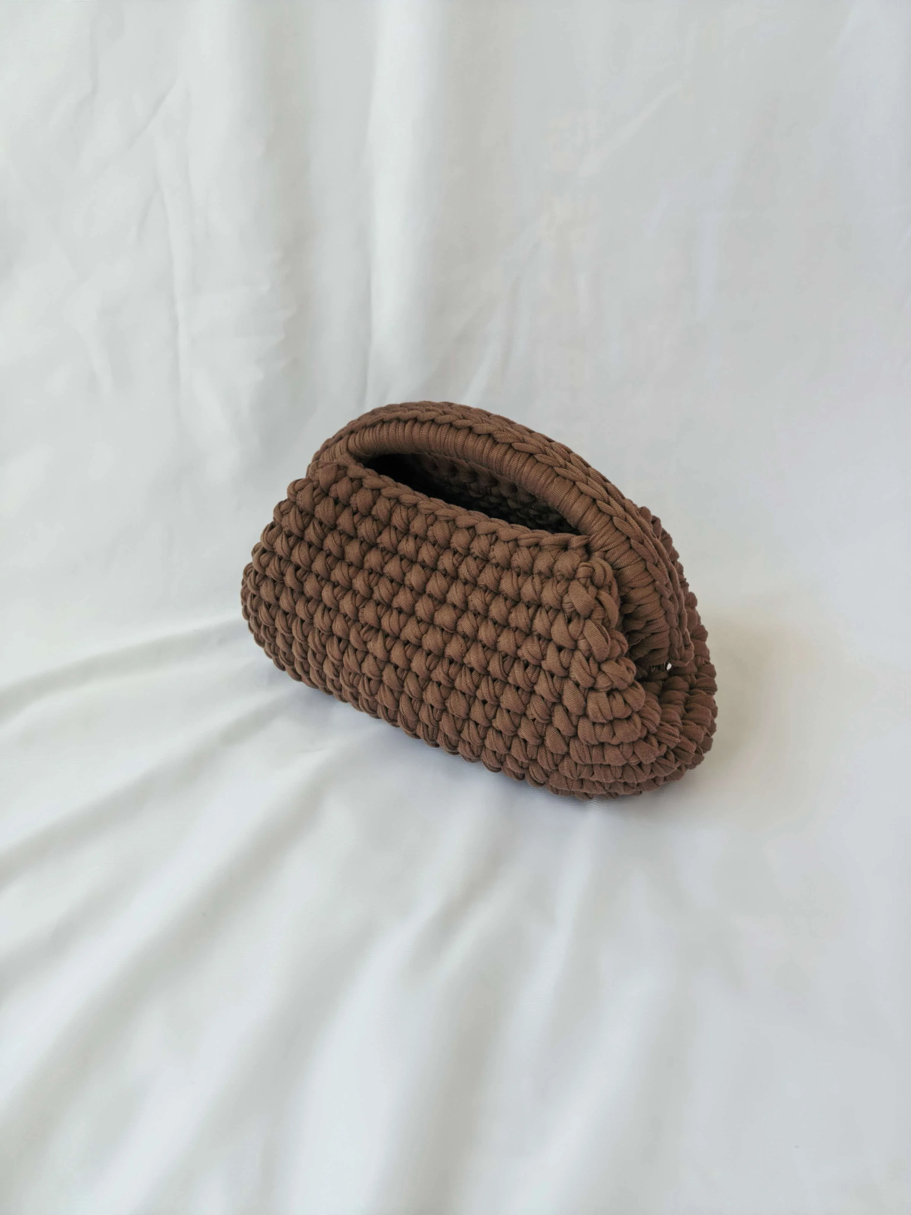 Handgestrickte Modische Clutch-Tasche für Damen, Makronen-Bonbonfarbene Gestreifte Leinen-Webe-Umhängetasche – Detail 14