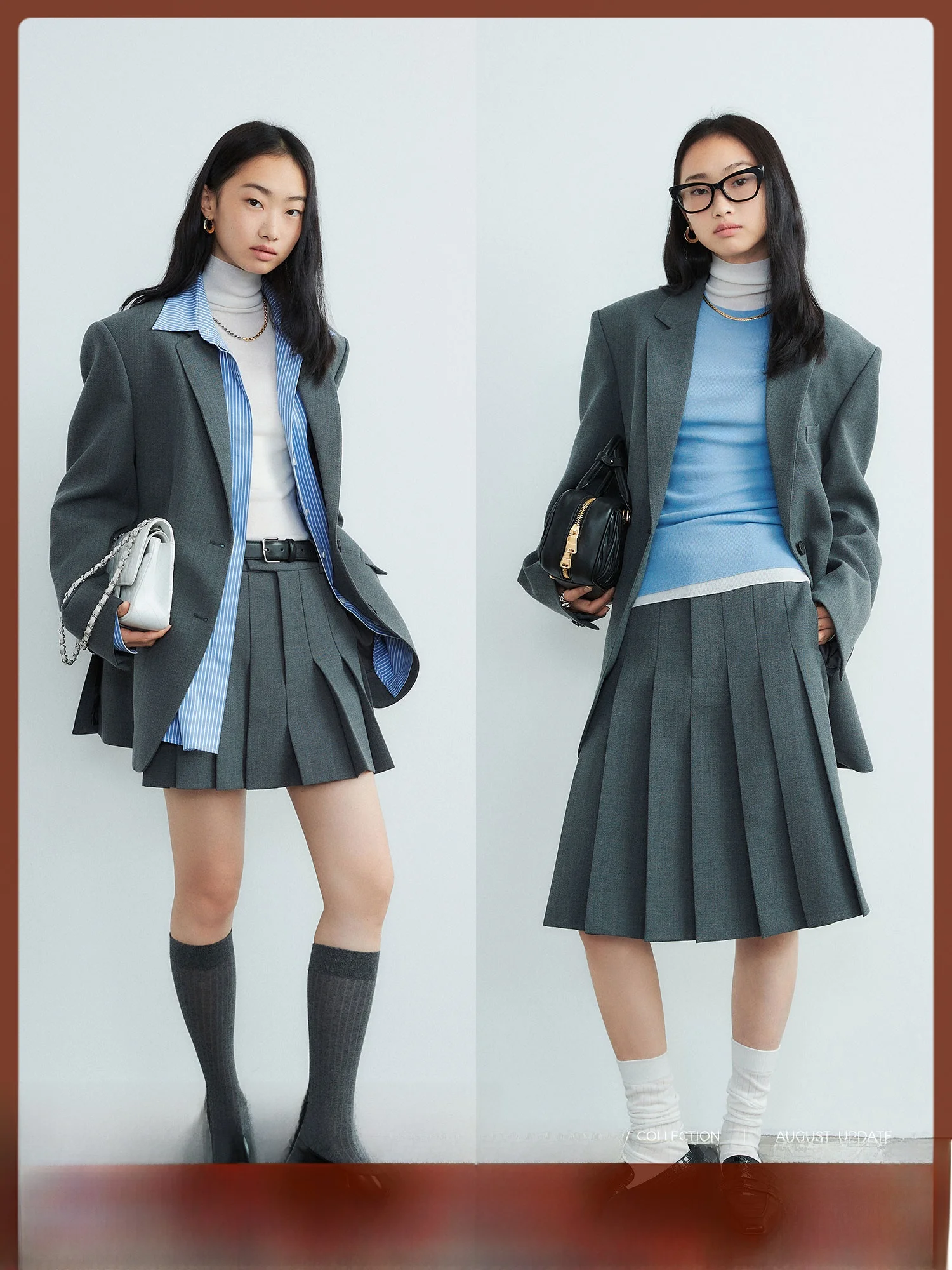 

Комплект из шерстяного классического костюма с длинной юбкой и юбкой-полусолнце Mali Lectual Sle Premium для деловых женщин, осенняя коллекция