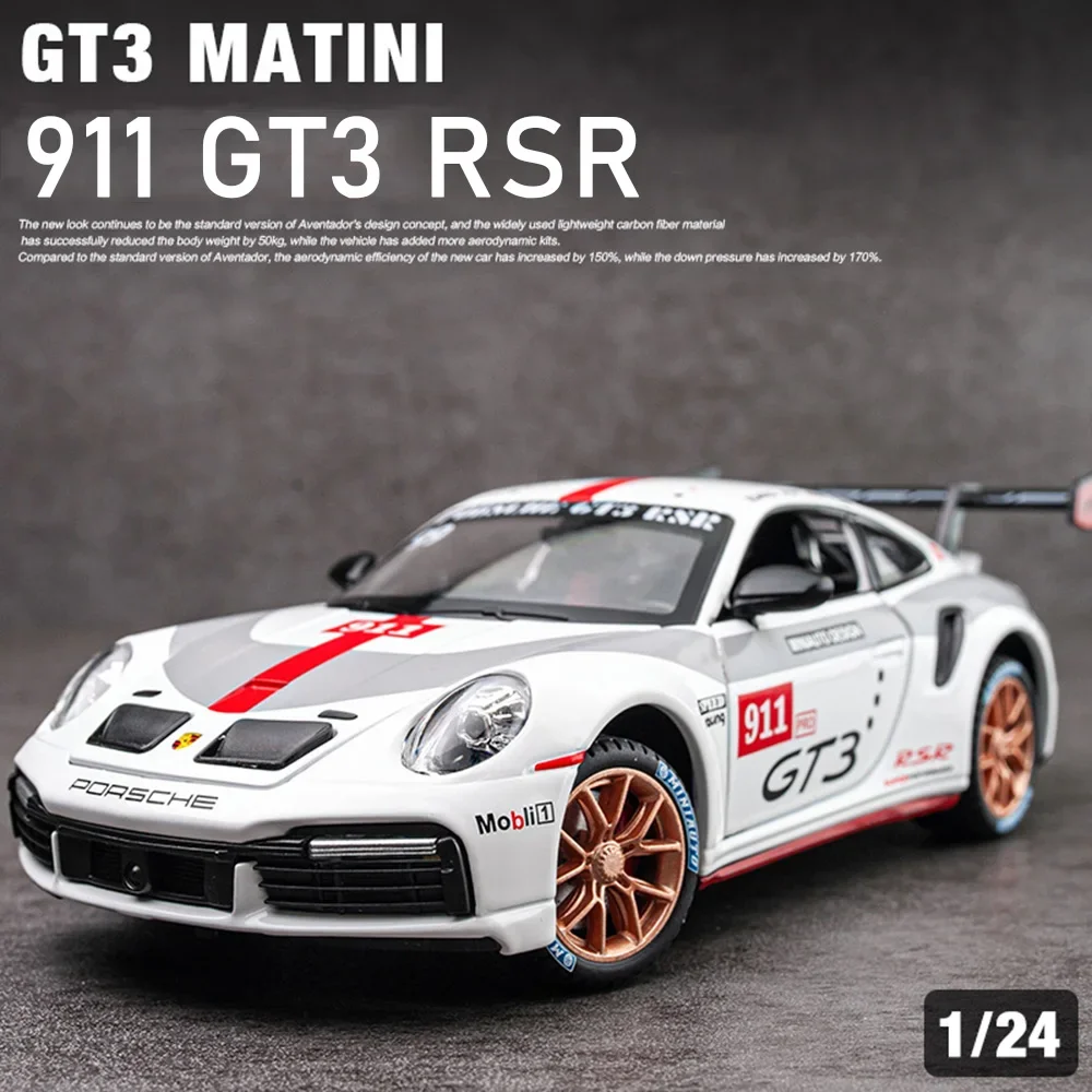 

1/32 911 GT3 RSR спортивный автомобиль, игрушечный сплав, литая под давлением масштабная модель, имитация гонок, подвеска с откатом колеса, коллекция игрушек для мальчиков