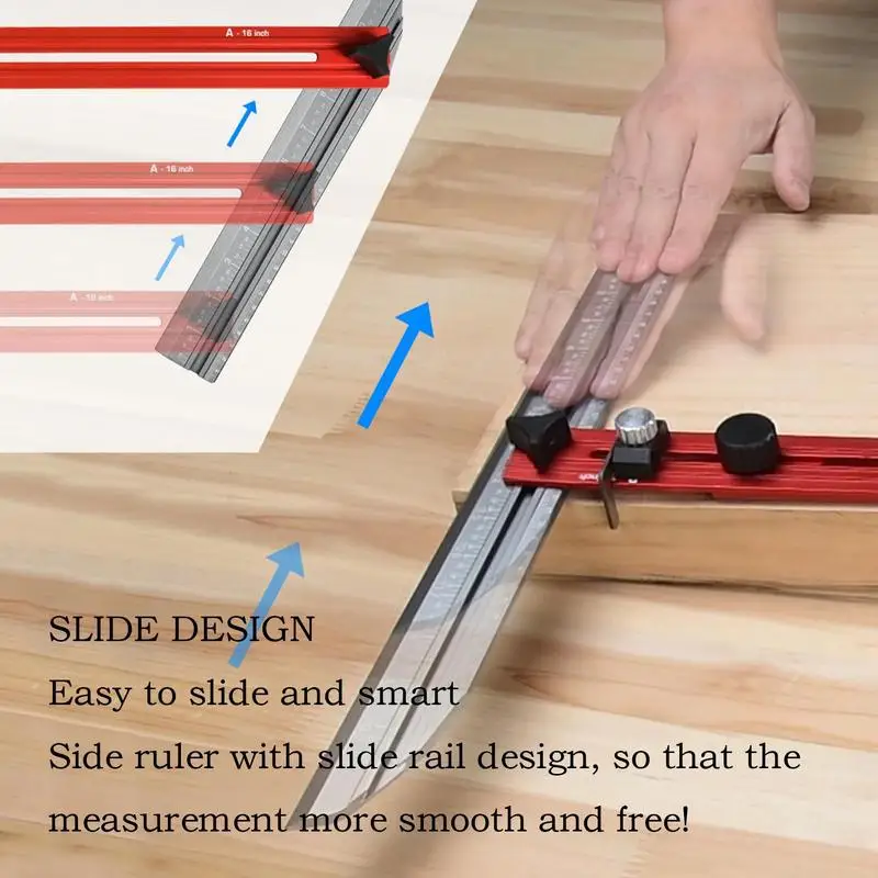 

Stair Tread Template Tool Adjustable Shelf Layout Tool With Scales Sturdy Home Stair Step Scribe Tool for Studio Factory School