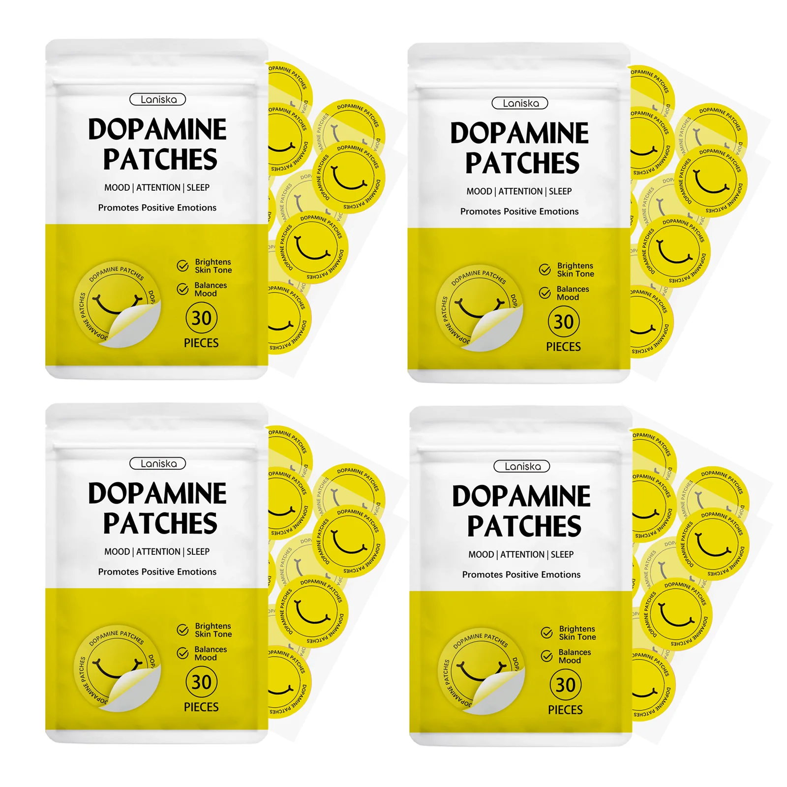 Dopamine Patches Vitaliteitsboost, directe stemming- en concentratieverbetering, concentratiehulp, welzijn, lichaamsverzorgingspleister
