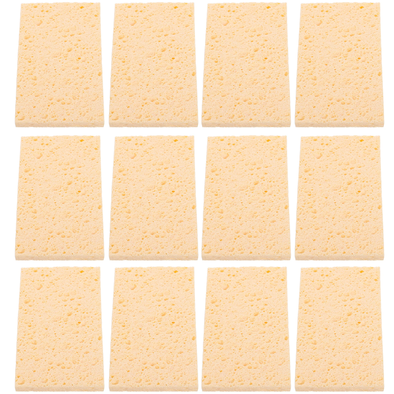 

12pcs Dish Kitchen Scrub Sponge Heavy Duty Multi-Function Reusable Strong Cleaning Water Absorption No Scratch Wok Sponge