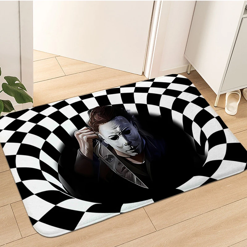 

Clown Trap Horror Entrance Door Doormat Living Room Bathroom Rug Washable Non-slip Kitchen Mats Bedroom Floor Carpet for Home