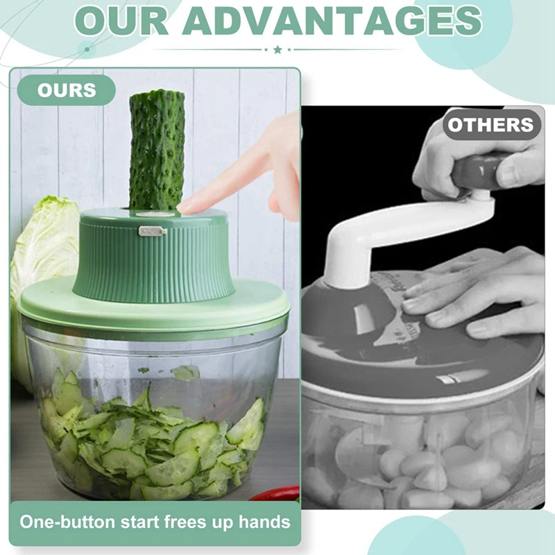 Electric Vegetable Drainer, 2 In 1 Salad Spinner And Chopper, Multifunctional Vegetable Washer Sieve Cordless Salad