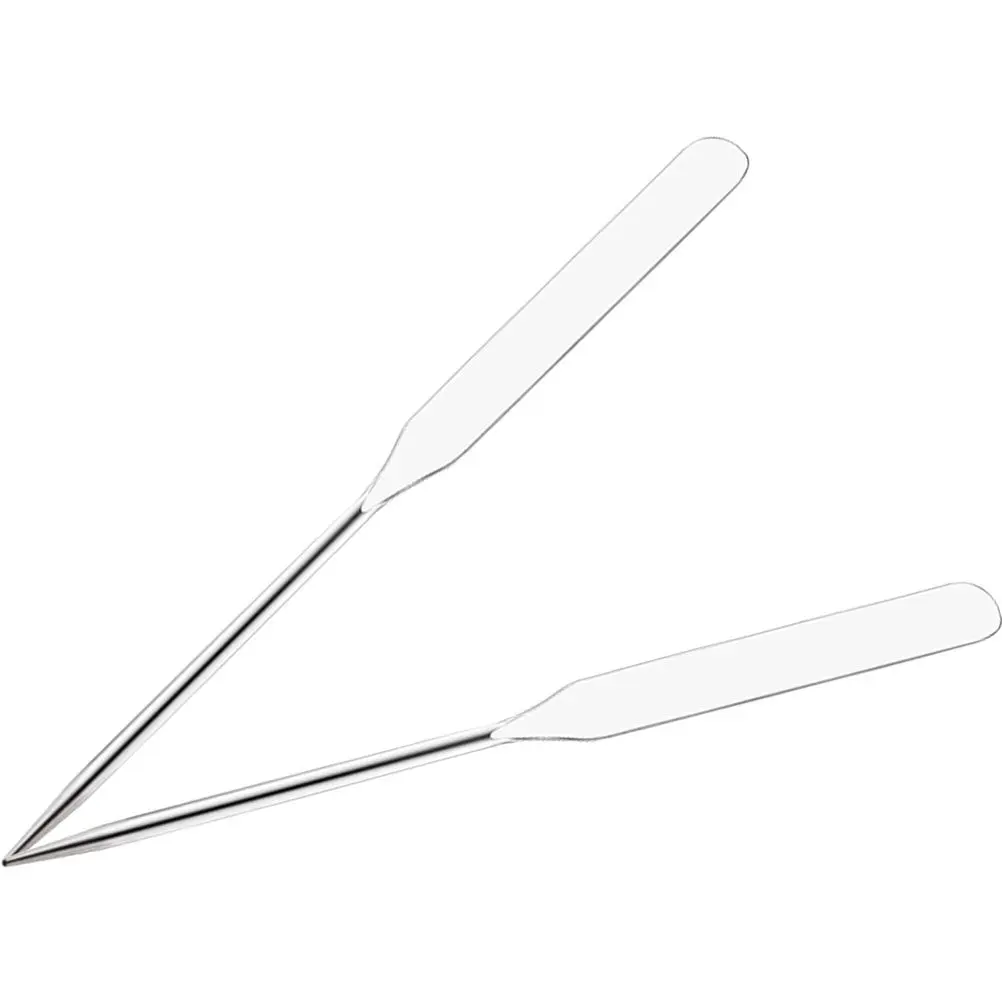 2Pcs Makeup Mixing Rods Stainless Steel Spatula Nail Art Stirring Sticks Foundation Mixer Tool Mixing Stick view 3