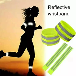 1 par de bandas reflectantes, brazalete elástico, correas para tobillo y pierna, Reflector de seguridad para niños, ciclismo nocturno al aire libre, trotar y correr