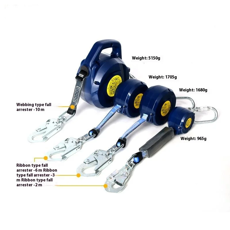 Factory-Priced Retractable Fall Arrester Anti-Fall Safety Device Made Of Durable Polyester And Nylon Fall Protection Equipment