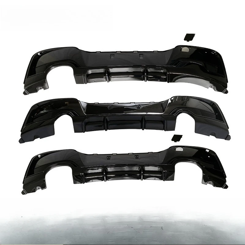 

Suitable for BMW 1 Series rear lip F20 to MP bright black carbon pattern four rear spoiler single rear lip