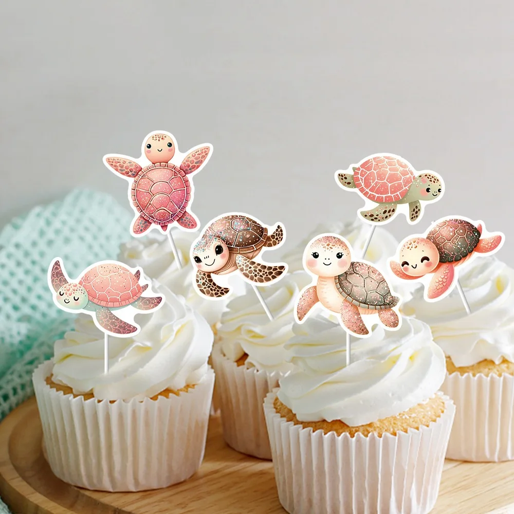 Dekoration Kuchen Plugin, Geburtstagstorte mit Schildkrötenmotiv, geeignet für Muttertag, Vatertag, Geburtstage, Partydekorationen – Detail 2