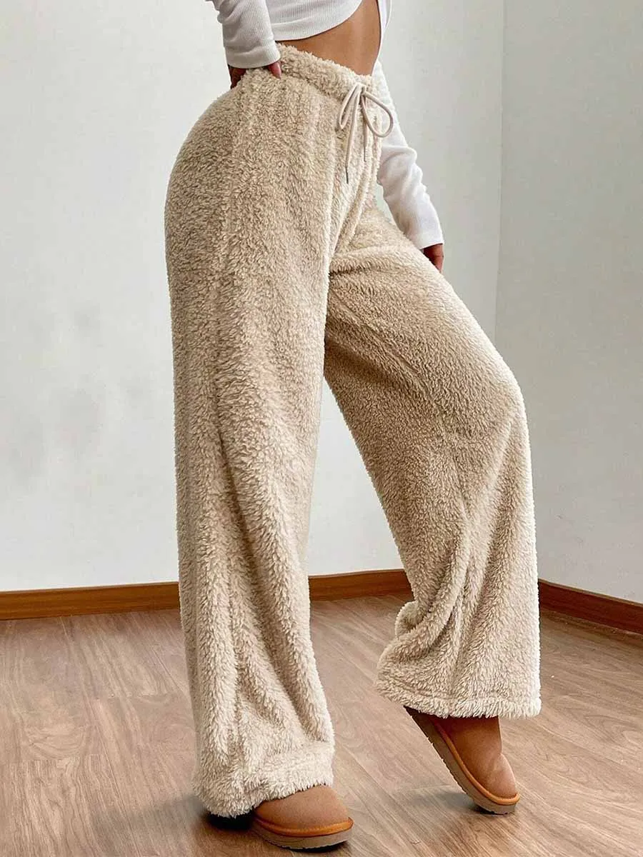 Women s Solid Color Lounge Pants with Elastic Waistband for Ultimate Comfort and Relaxation - Casual Pajama Bottoms for Sleep