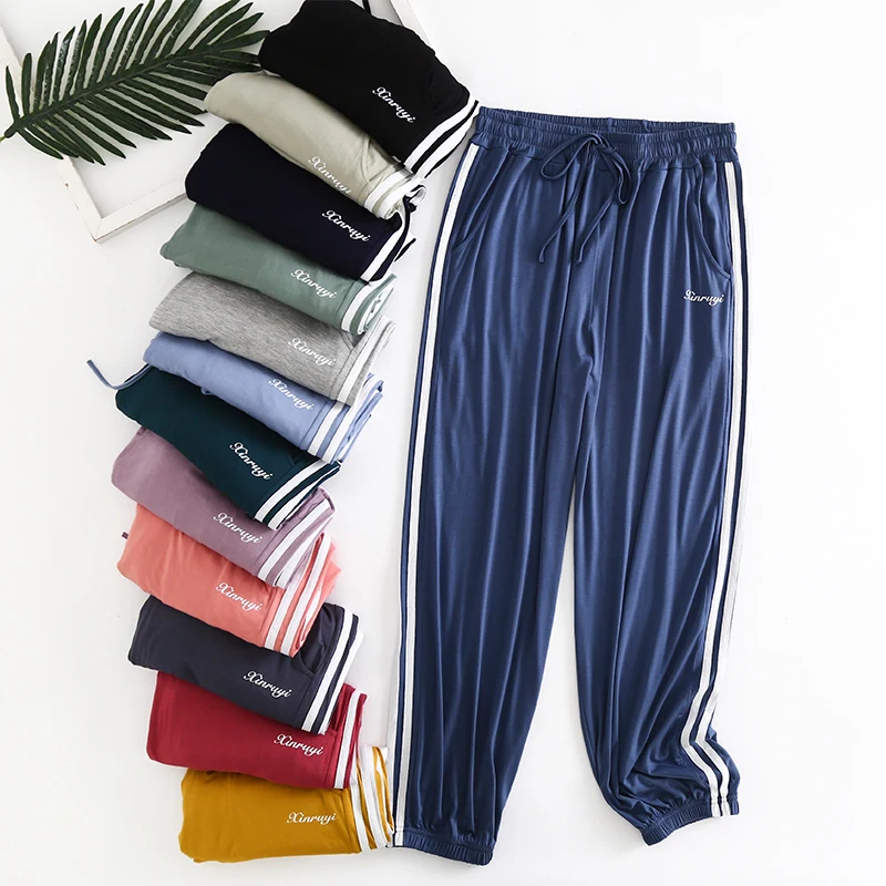 Modal Sports Pants Women's Spring Summer Loose Versatile plus Size Home Sleep Trousers Harem Casual Thin Yoga Cuffed Pants