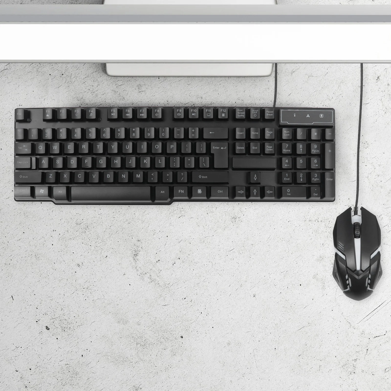 

Keyboard Mouse Wired USB Backlit Gaming Keyboard Ergonomic LED Accessories Plastic Compatible Computer Set
