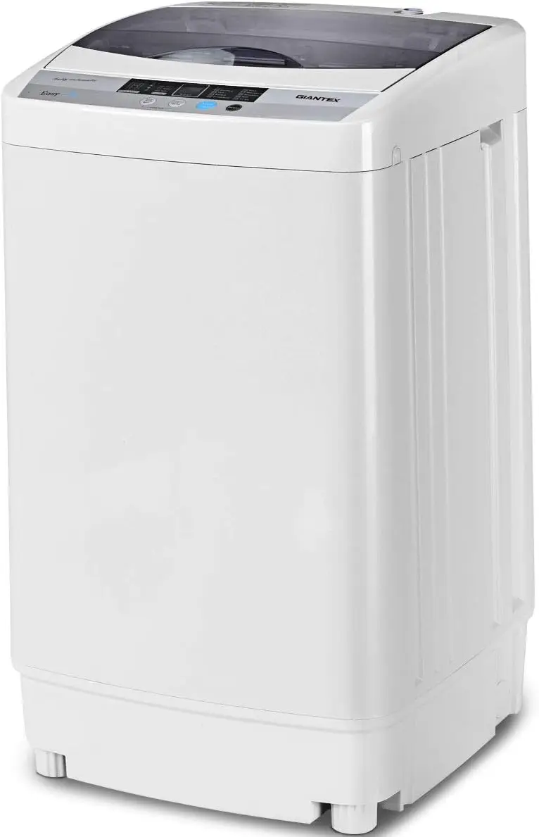 Full-Automatic Washing Machine Portable Compact 1.34 Cu.ft Laundry Washer Spin with Drain Pump, 10 programs 8 Water