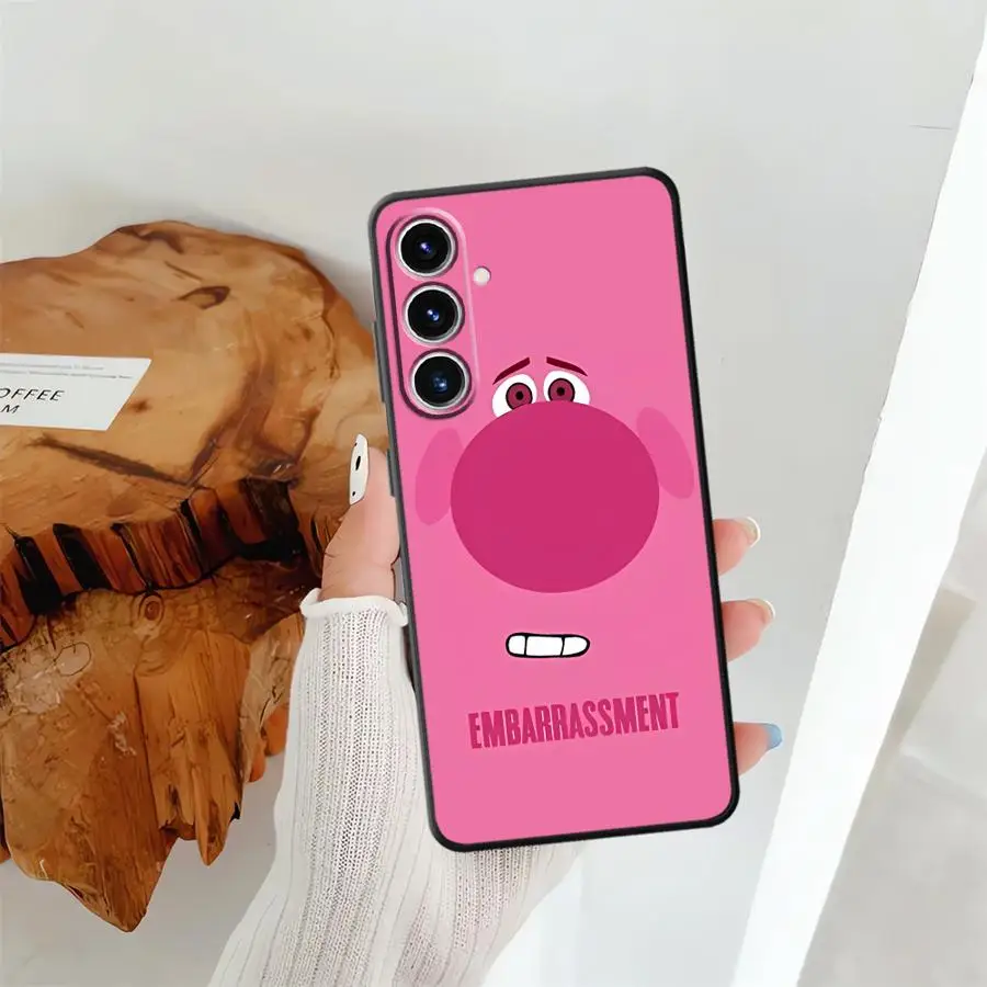 Disneys Inside Out Funda de dibujos animados para Samsung Galaxy A41 A35 A32 A51 A73 A36 A22 A52 A24 A55 A23 A53 A25 A71 A26 A72 Negro Suave