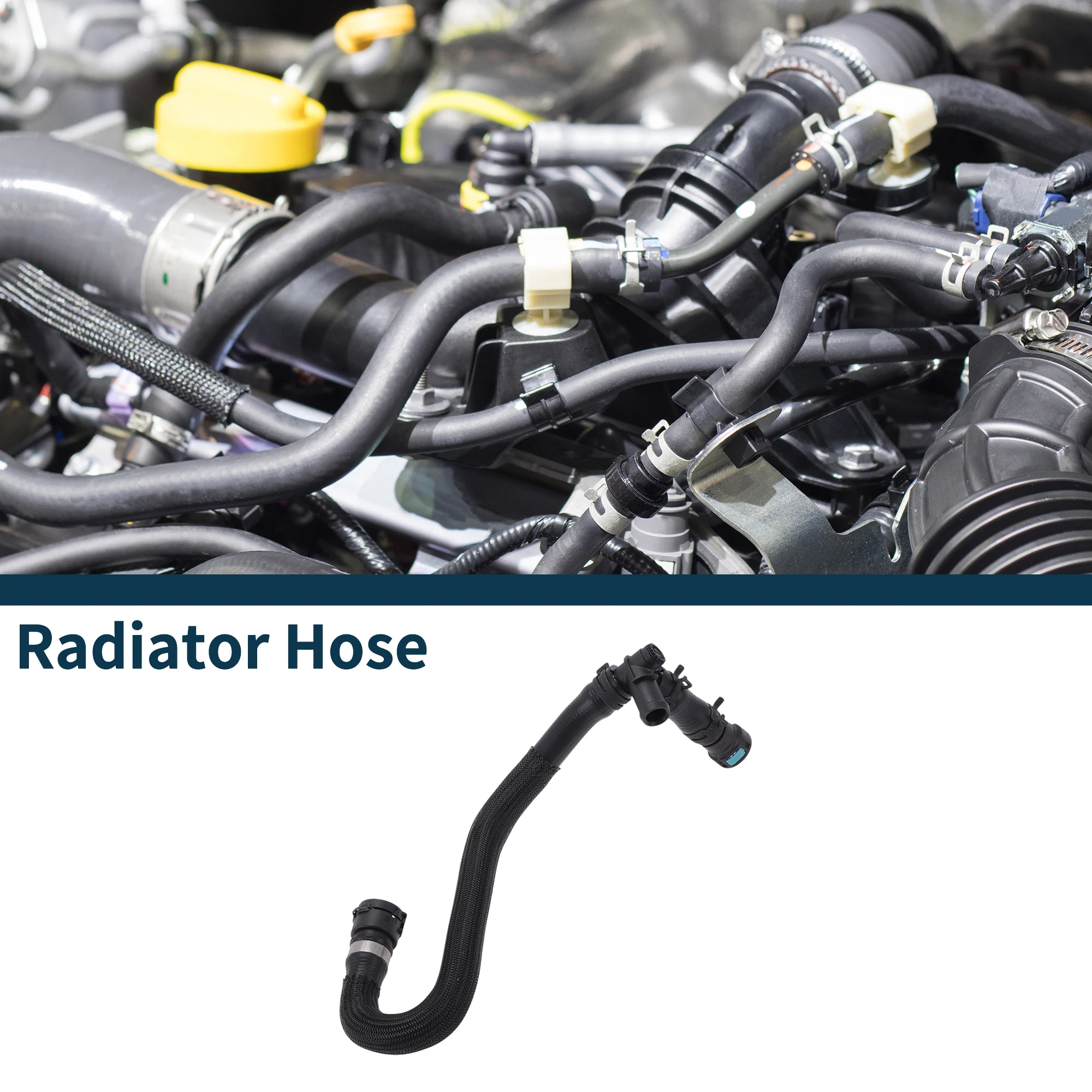 Motoforti Radiator Hose Heater Hose No.LR094126 for Land Rover for Range Rover Evoque 18-19 Rubber Coolant Pipe Black 1 Pc