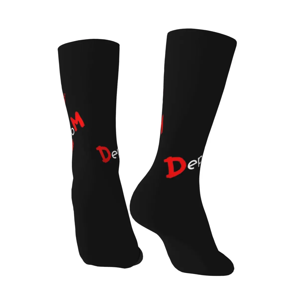 Depeche-Chaussettes mi-douces pour hommes, bas rétro, chaussettes anti-transpiration, mode cool, extérieur graphique, automne