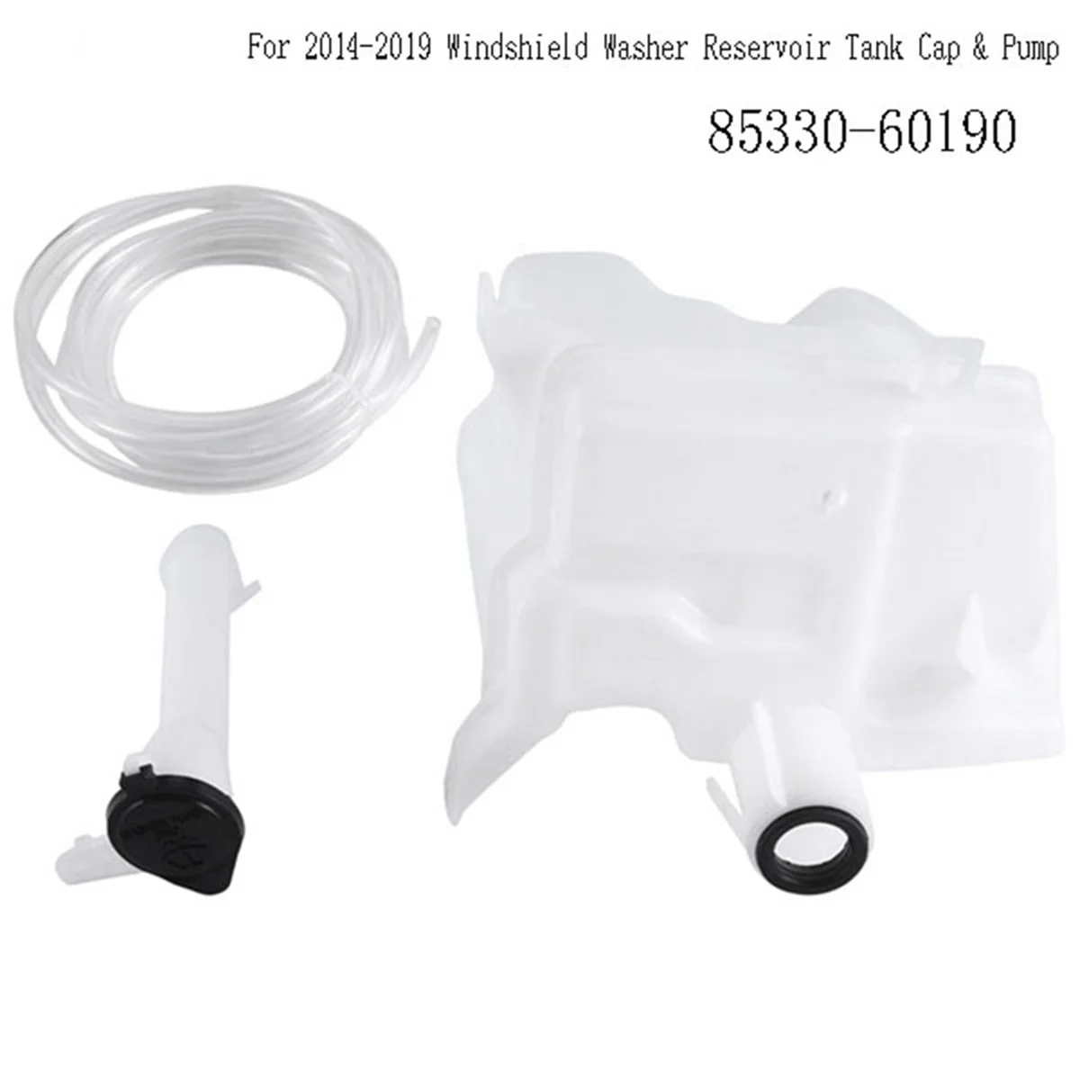 トヨタ カローラ 2014-2019 フロントガラスウォッシャーリザーバータンクキャップ & ポンプ 85330-60190—L49A