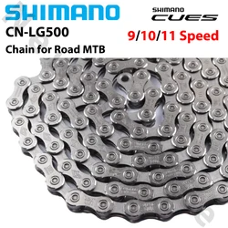 SHIMANO CUES 9S 10S 11Speed LINKGLIDE Chain CN-LG500 116L 118L120L 122L 124L for MTB Mountain Bike Original Road Chain Parts