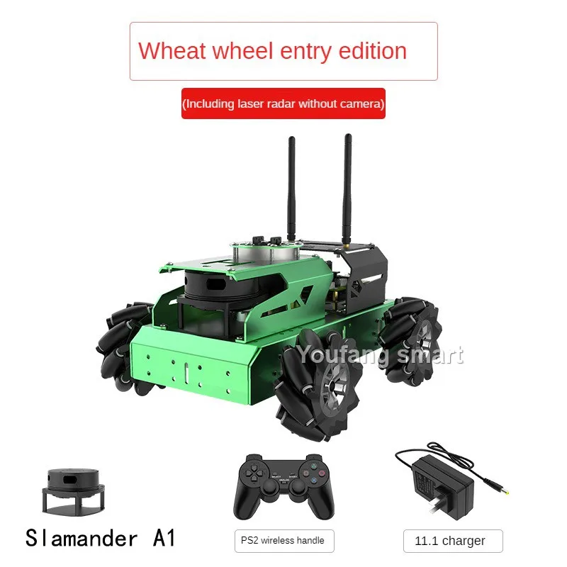 JetCar-Robot Car ROS 4WD con cámara de profundidad Lidar, pantalla táctil, compatible con mapeo SLAM y navegación para Jetson Nano RC, Kit de Robot