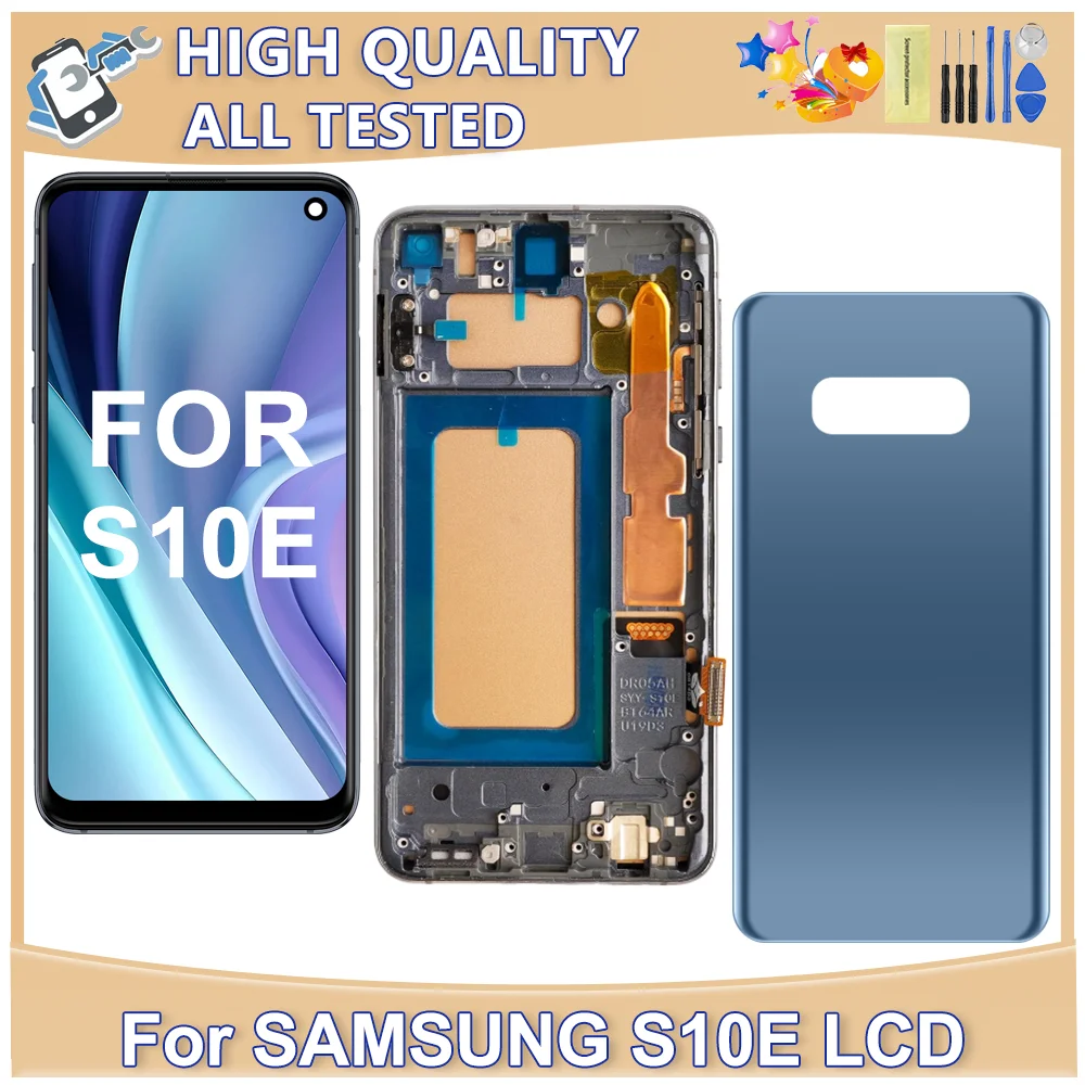 

TFT High Quality For Samsung S10E With Frame Display Touch Screen For Samsung S10E G970 G970F LCD Digitizer Assembly Replacement