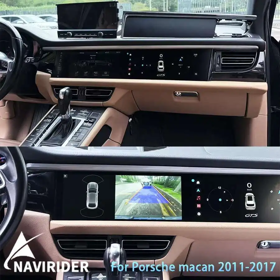 

12,3 + 12,3-дюймовый двойной экран Android 14 для Porsche Macan 2011-2017 2din Co-pilot Автомобильный GPS Мультимедийный видеоплеер Радио HU Carplay