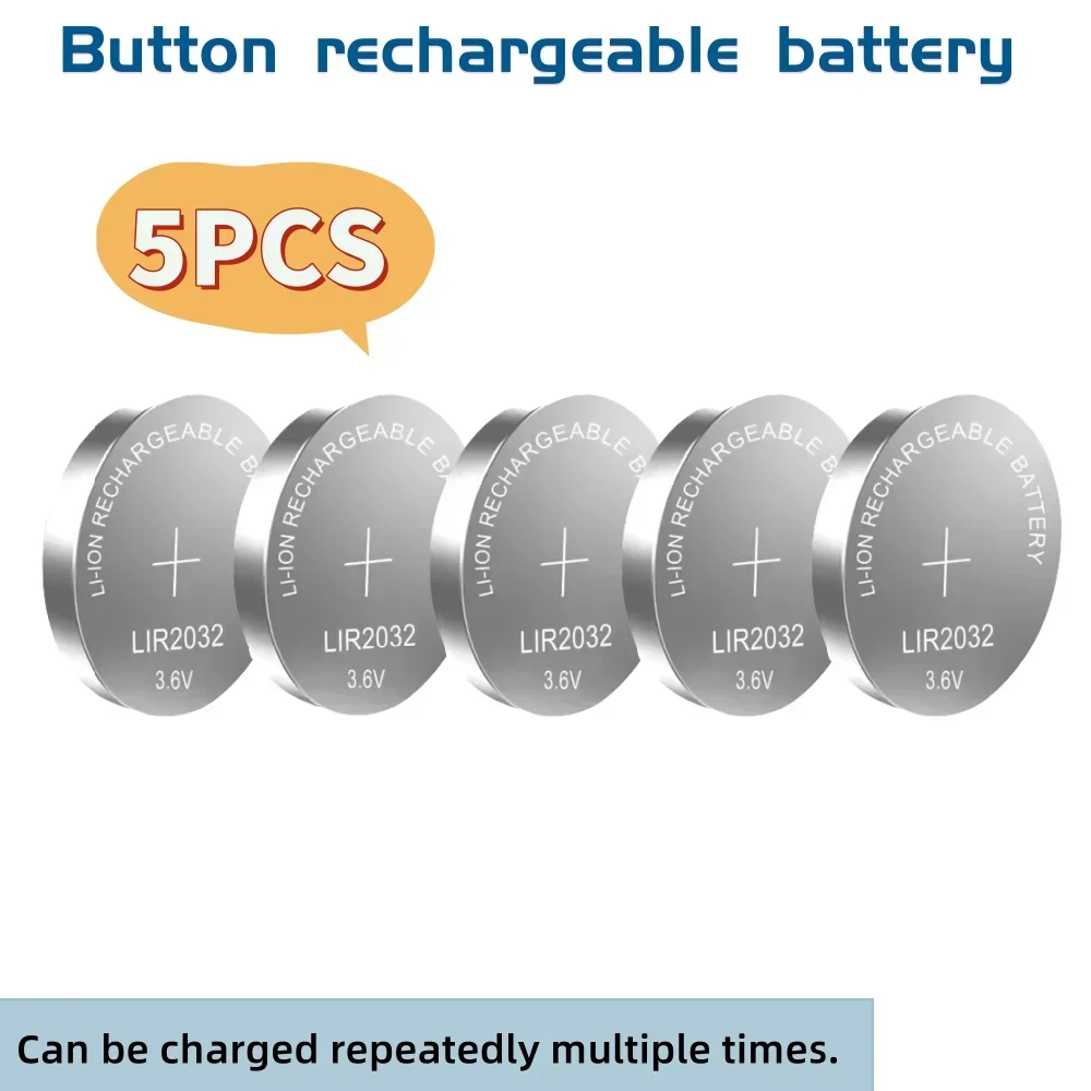 Rechargeable Lithium Coin Cell Battery LIR2032 LIR2025 LIR2016 Can Replace CR2032 CR2025 CR2016 For Watches view 5