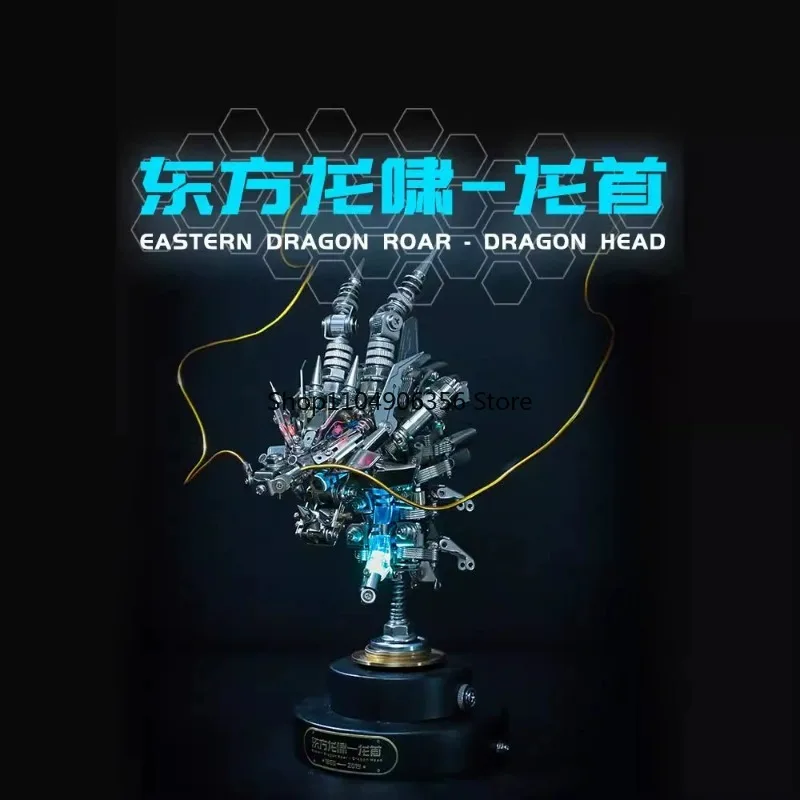 for Lanternfish Metal Assembly Kits Mechanical Steampunk Style 3D Metal Ocean Model DIY Kit with Luminous Bulb