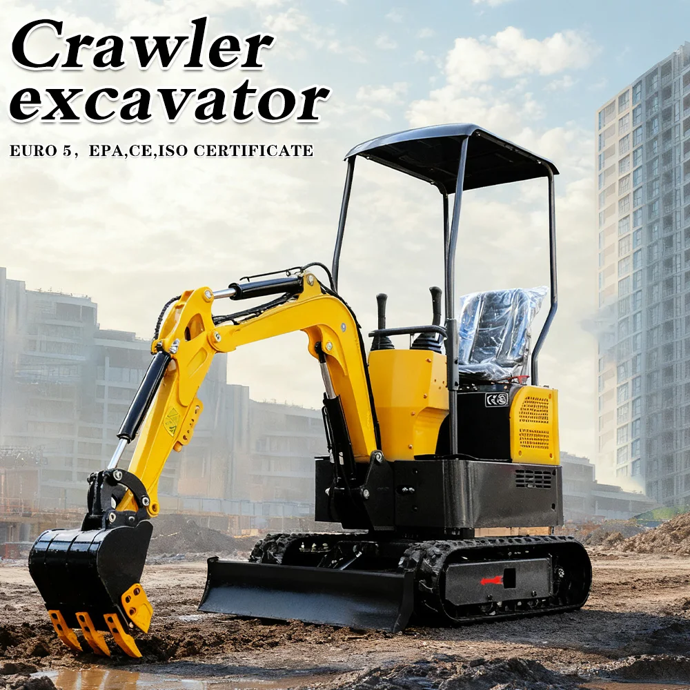 

Низкая цена 1,5-тонный мини-экскаватор 1,8-тонный мини-экскаватор с кабиной CE/EPA/EURO 5 Микроэкскаватор для доставки от двери до двери Kubota