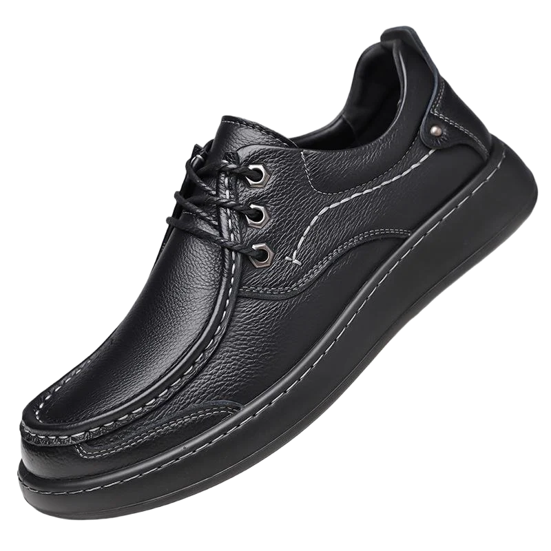 

Новинка 2025, мужская обувь из натуральной кожи, размеры 38–44, мягкие противоскользящие резиновые лоферы, мужская повседневная кожаная обувь со шнуровкой