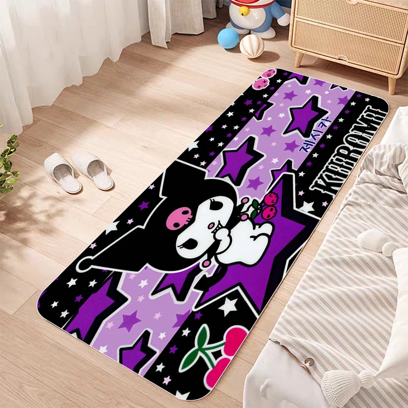 Bathroom Floor Mat Kuromi Kitchen Rug Entrance Carpet Bath Mats Cute Cartoon Carpets Home Foot Doormat Door Room Prayer House