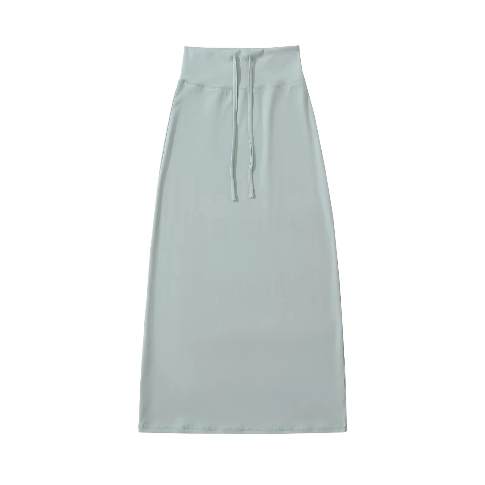 ey Asymmetrical Hem Long Skirt Women's High Waist Dstring Casual Slimming A-Line Skirt Autumn New Sle f-length