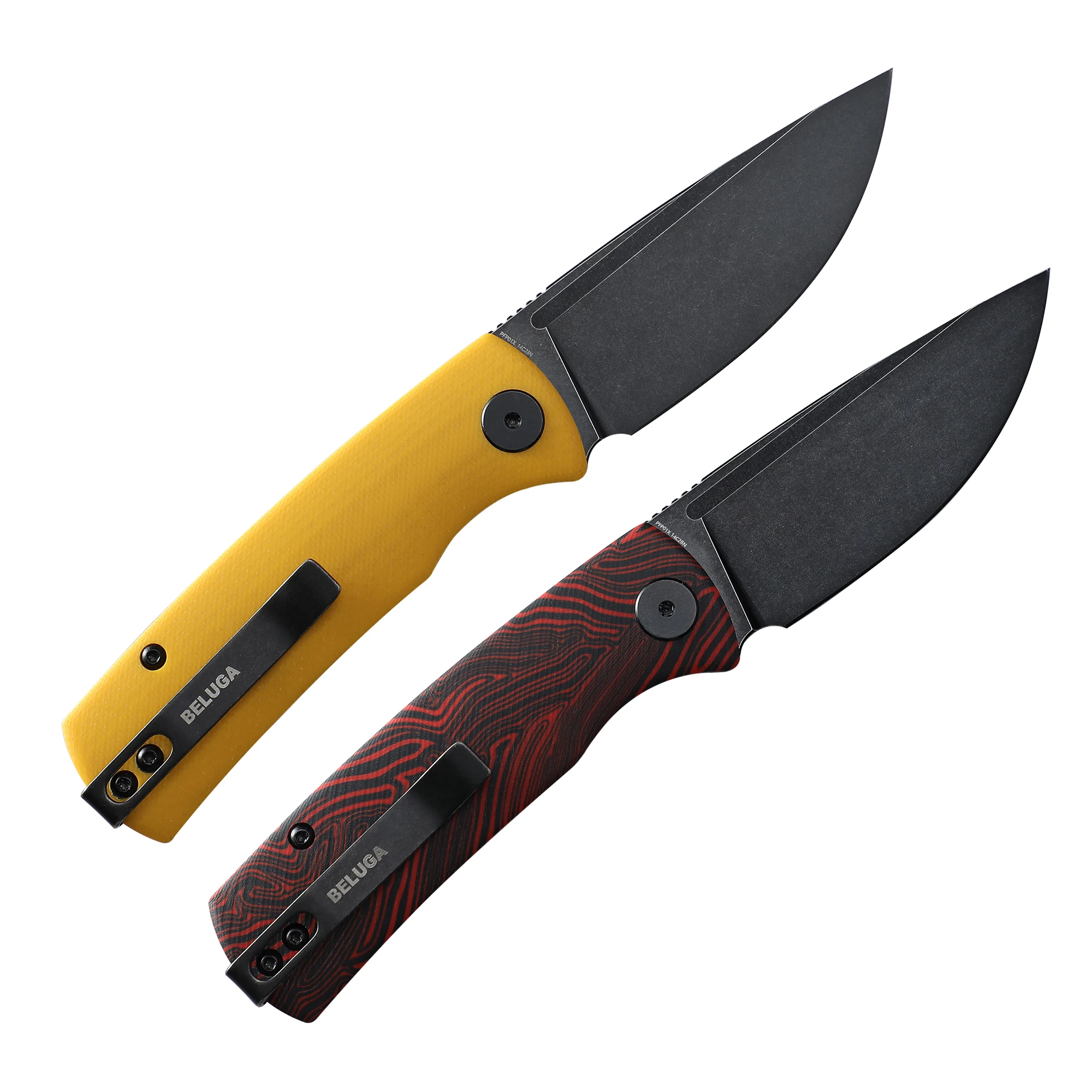 Petrified Fish Mini PFP01X G10 Handle Ceramic Bearing 14C28N Steel Blade Camping Folding Knife Outdoor Survival Cutting EDC Tool