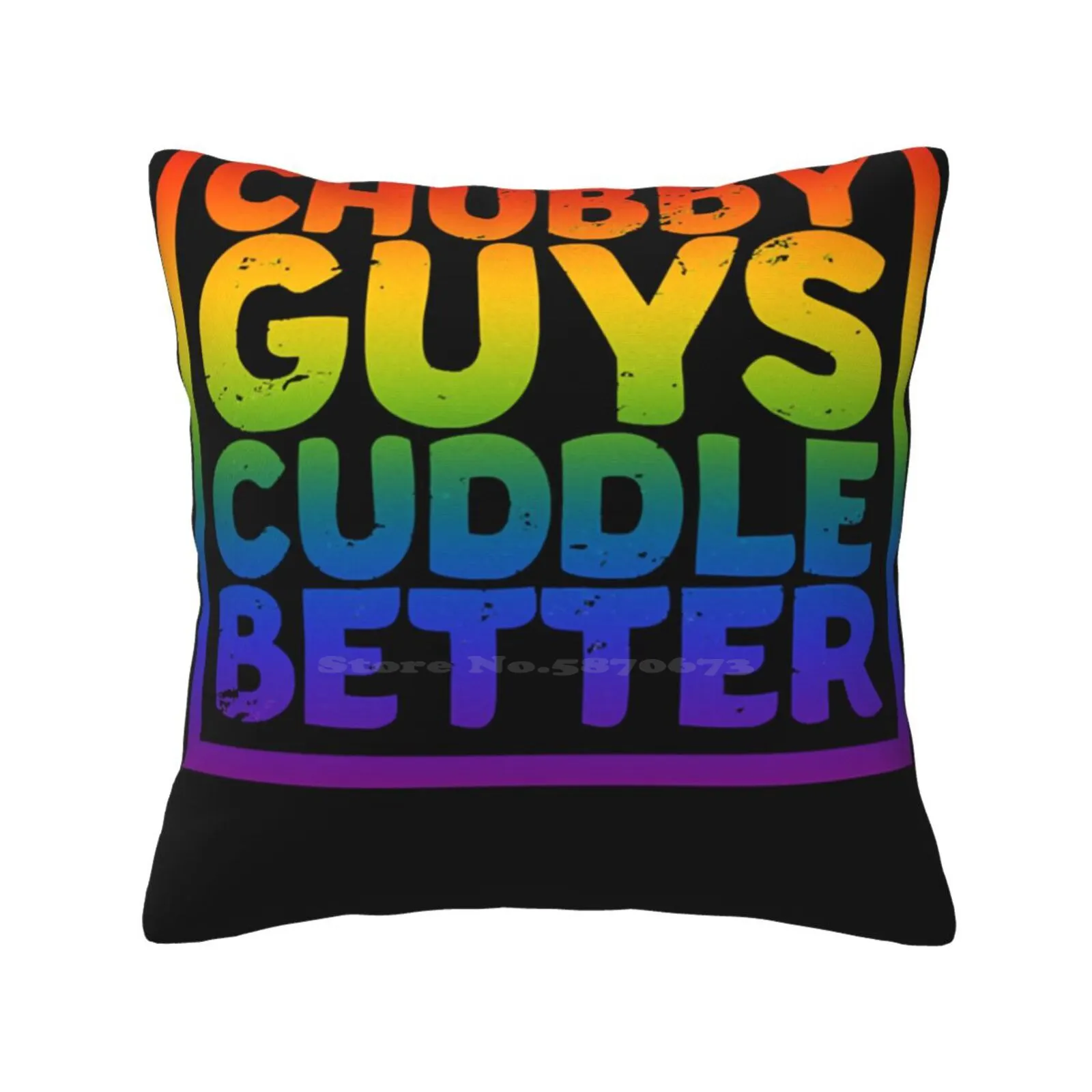 Chubby Guys Cuddle Better-Lgbt Gay Bear Pride Bedroom Office Hug Pillowcase Gay Bear Pride Bear Pride Flag Gay Bears Bear