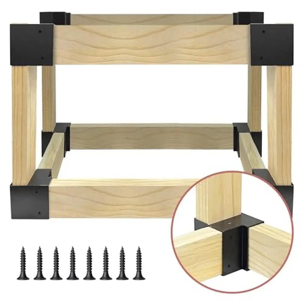 Workbench Corner Brackets Kit 8 Pack Steel 3-Way Right Angle Bracket Custom Shelving & Work Table Heavy Duty Support Set