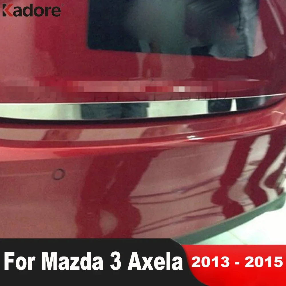 Rear Trunk Lid Cover Trim For Mazda 3 Axela 2013 2014 2015 Stainless Steel Car Tail Gate Molding Strip Exterior Accessories