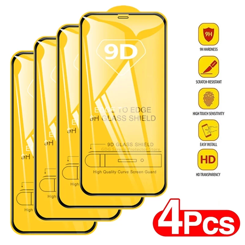 

9D Protective Glass Screen Protectors For Xiaomi Redmi Note 14 13 12 11 10 Pro 5G 9 8 7 10S 9S 9C 9T 10A 10C 12C 13C Glass Film