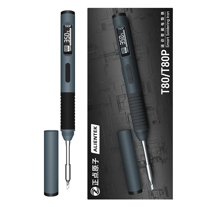 

ALIENTEK T80 T80P Smart Soldering Iron PD 65W QC Adjustable Constant Temperature Portable Smart Soldering Iron Kit C245 Tools