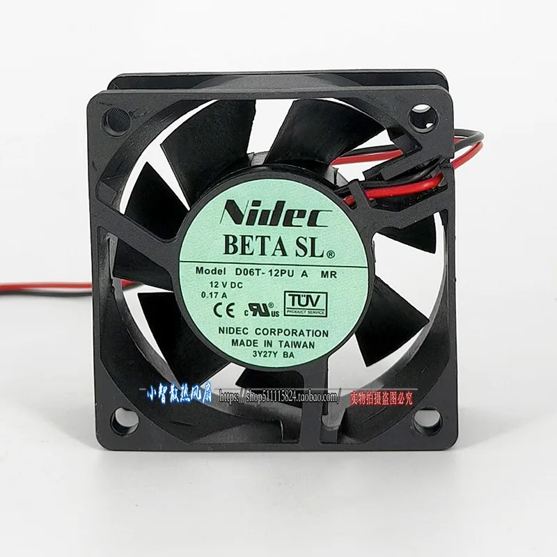 

ORIGINAL D06T-12PU 12V 0.17A 6025 60*60*25mm NEW COOLING FAN RADIATOR